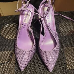 Gianni Bini Purple Textured Heels